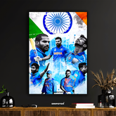 Indian Cricket Team – Champions Spirit Poster